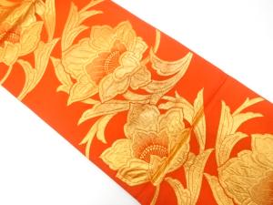 アンティーク　唐花模様織り出し袋帯（材料）